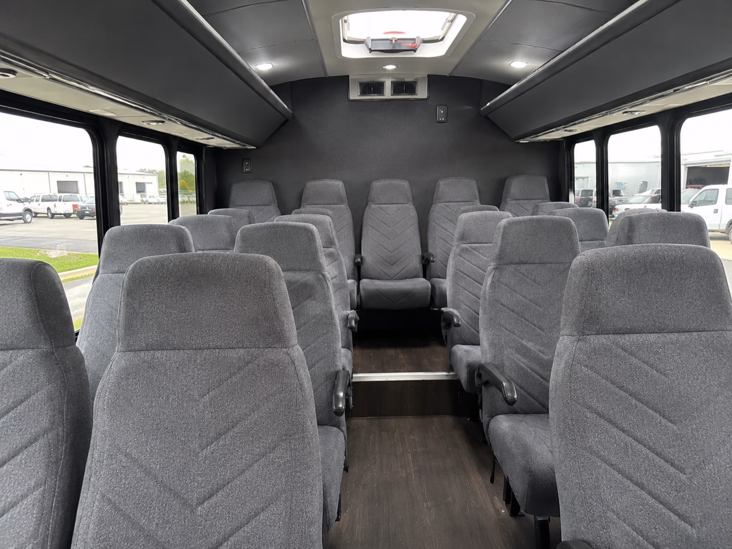 macon 18 passenger minibus interior