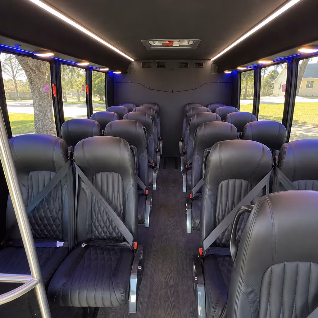 macon 25 passenger minibus inside