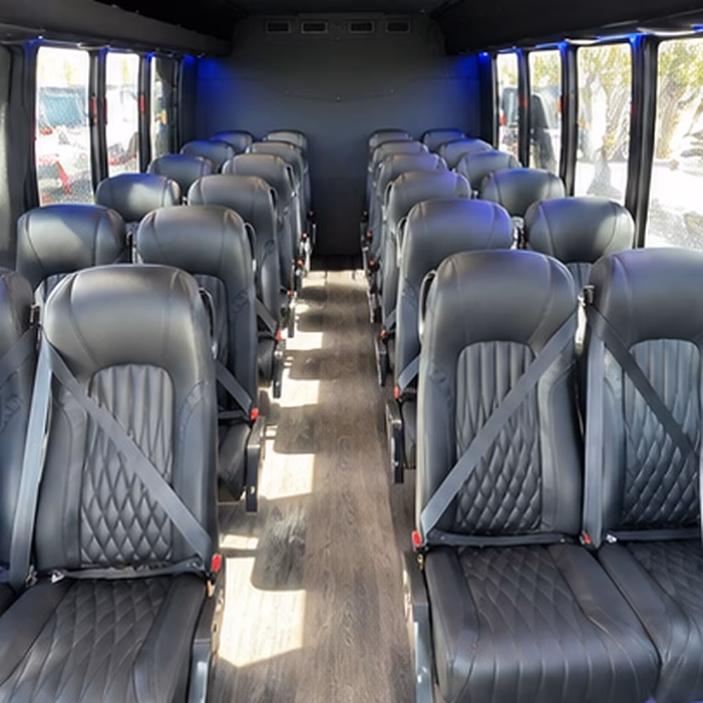 macon 25 passenger minibus interior