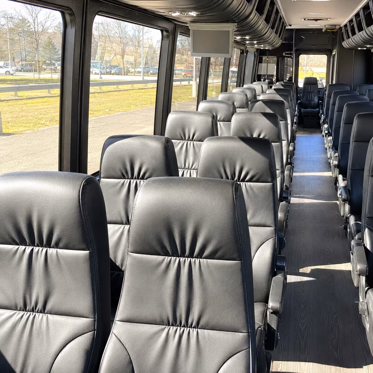 macon 28 passenger minibus inside