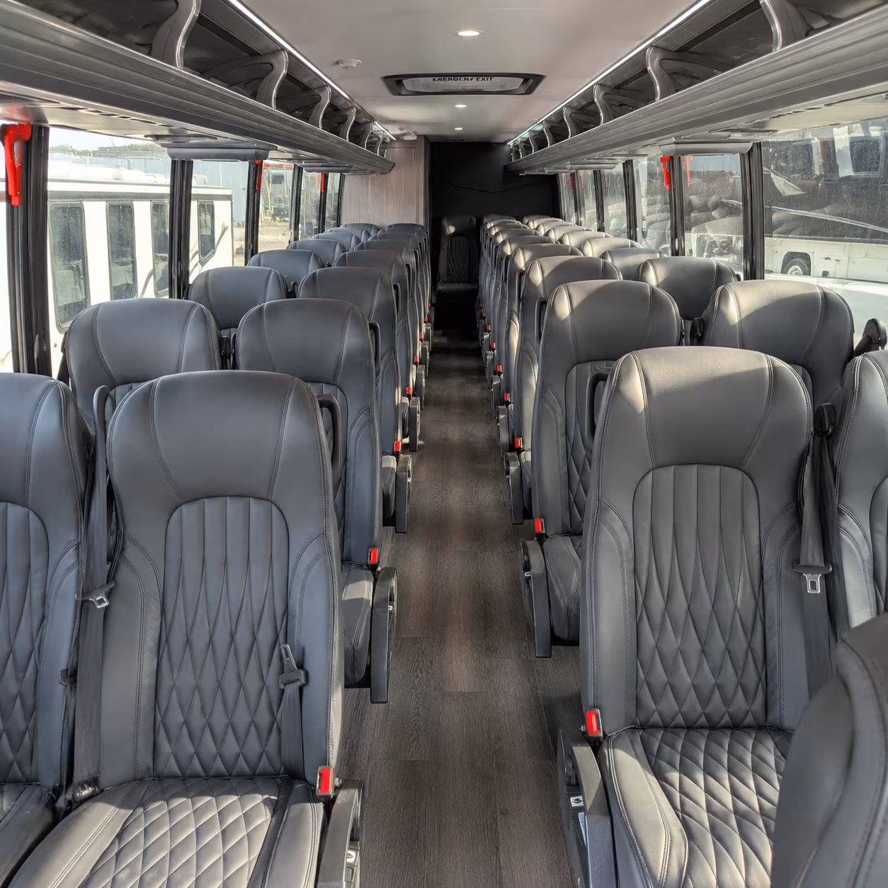 macon 28 passenger minibus interior