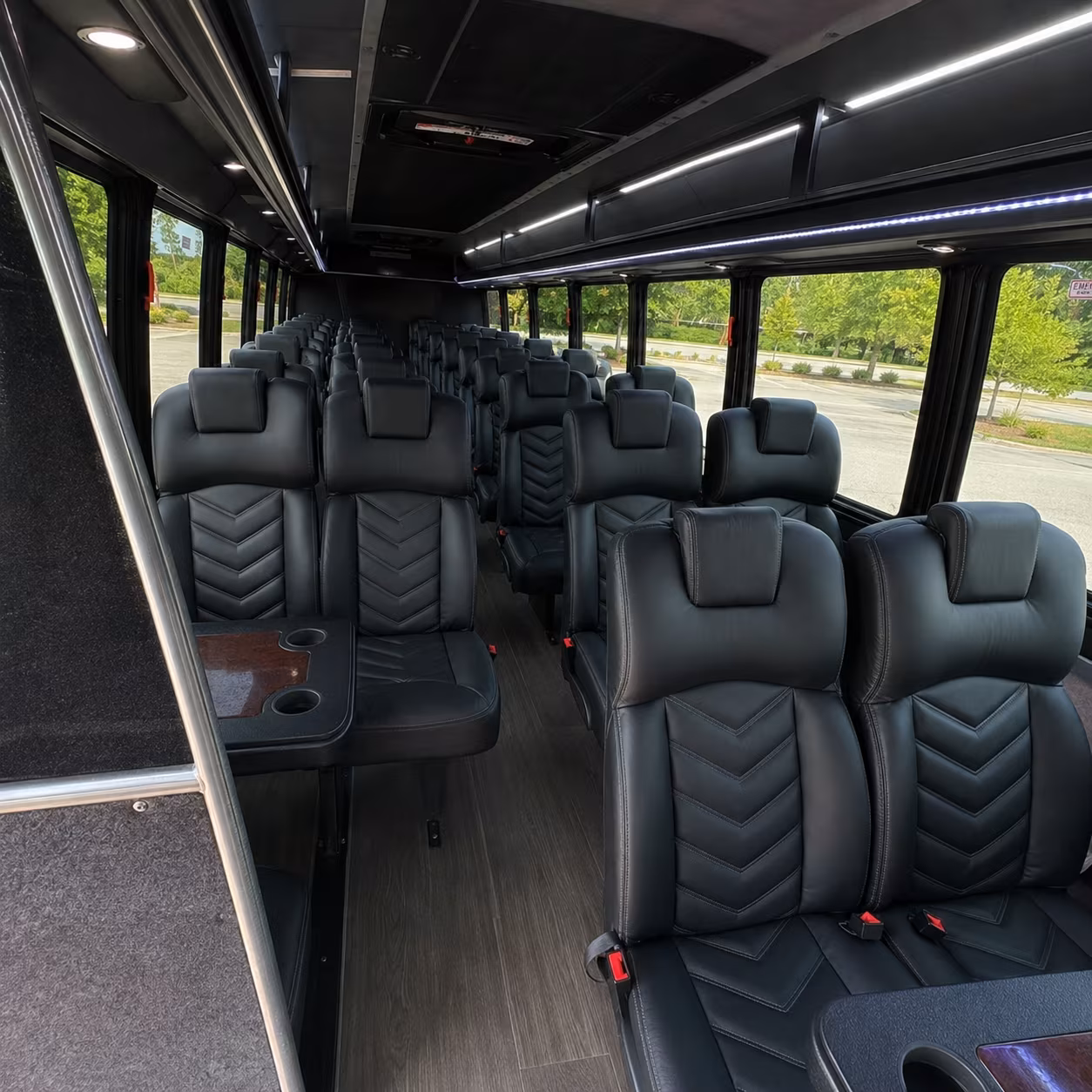 macon 35 passenger minibus inside