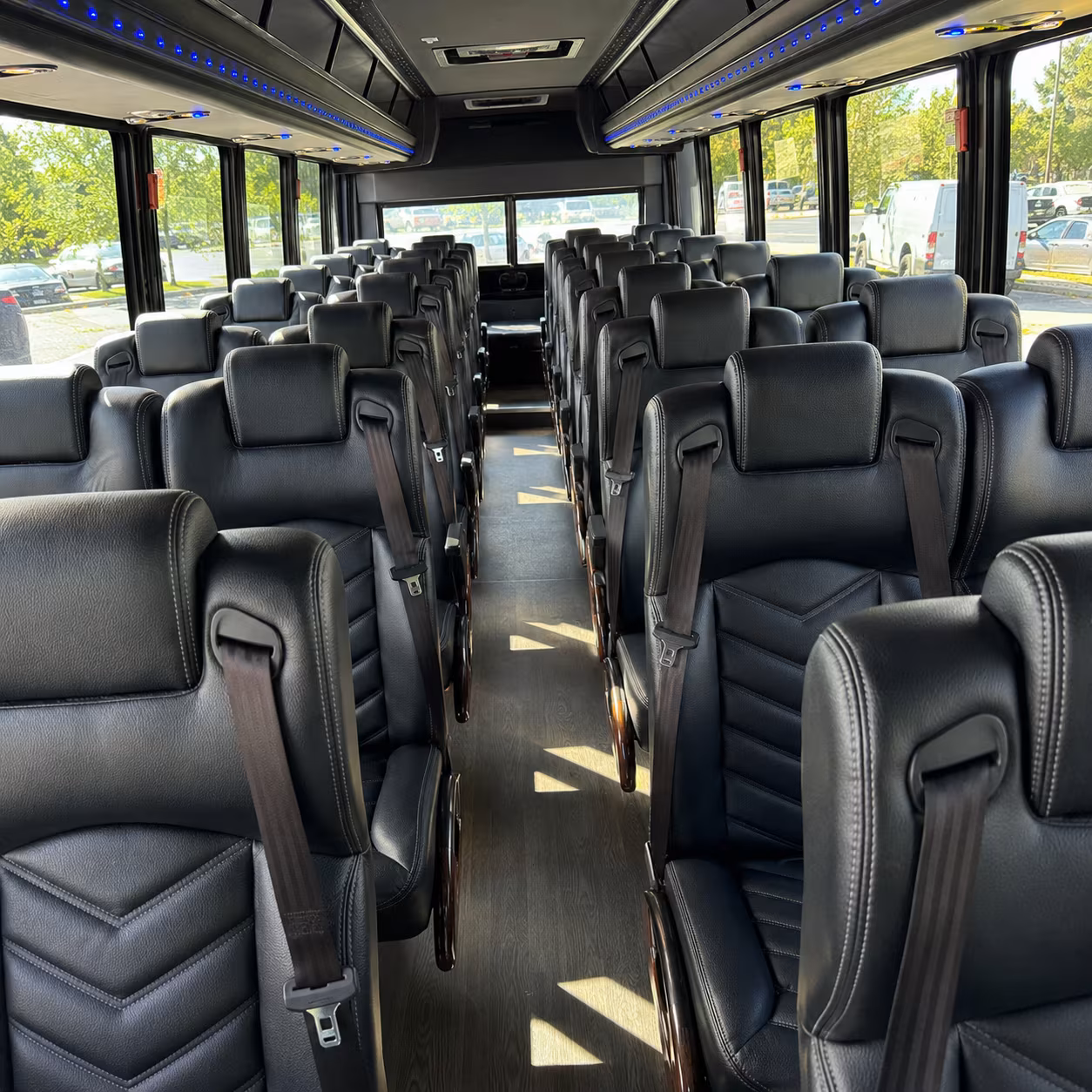 macon 35 passenger minibus interior