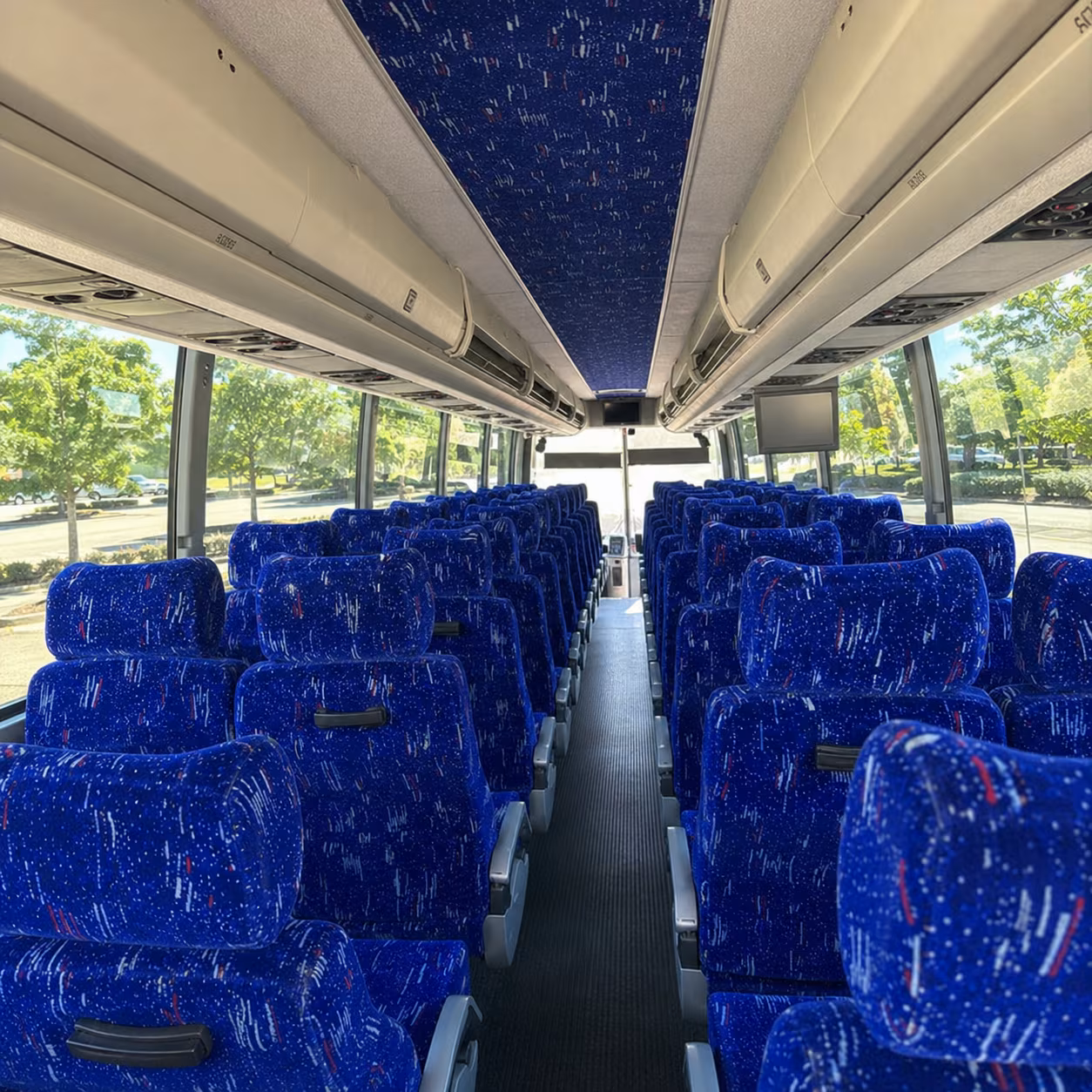 macon charter bus interior